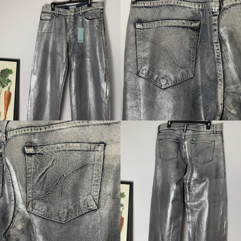 REVICE NWT Fly Silver wide leg jeans size 32 - Picture 6 of 16